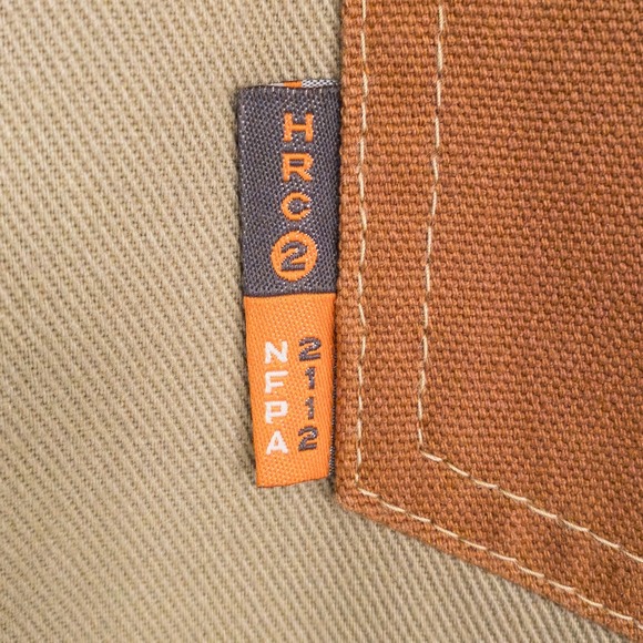 RASCO FR Flame Resistant Work Shirt 4XL Long Khaki Duck Two Tone Workwear - Picture 11 of 16